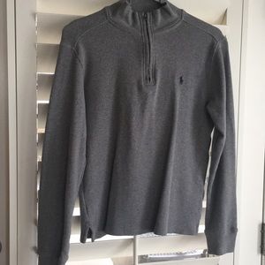 Polo lightvweight 1/4 Zip boys size Large